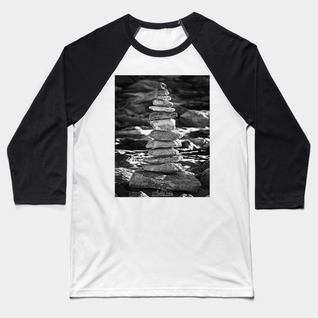 Rock Cairn Baseball T-Shirt by lordveritas